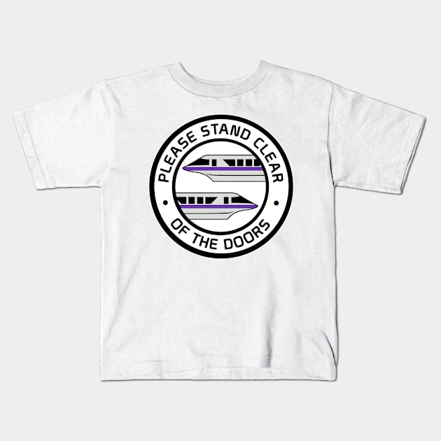 MonorailStandClearPurple Kids T-Shirt by WdwRetro